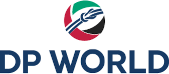 Logo of DP World, Al Qalam Typing Center authorized services for port and logistics.