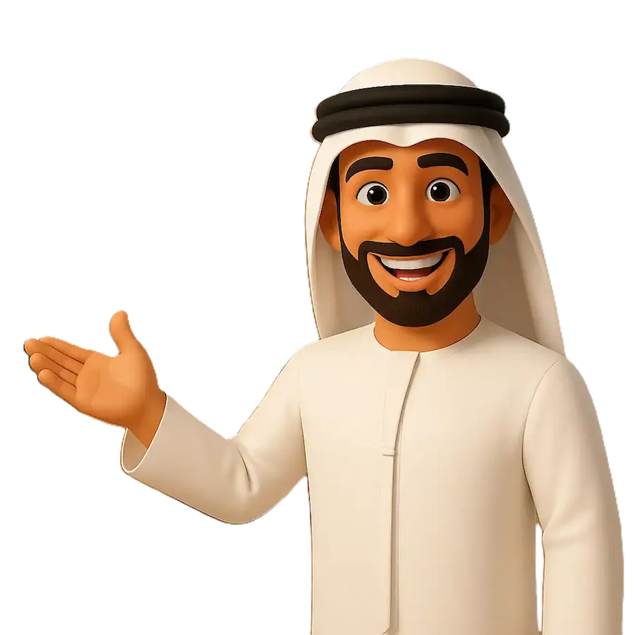 Emirati customer illustration – Al Qalam Typing Center Sharjah